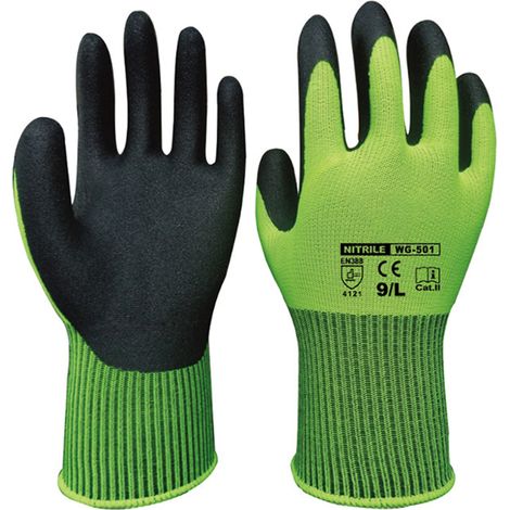 Gants de travail universels Wonder Grip avec doublure en nylon de calibre 13 et revêtement en mousse de nitrile, gants de jardinage résistants à l'abrasion (1/5)
