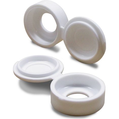 Cache-vis à chapeau pour vis M3/M4 – Blanc – Protection contre humidité et corrosion – Finition professionnelle – Ajile