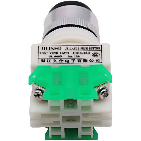 LAY37-20Y/3 Three-position key-operated rotary button switch with 22mm base, copper-plated silver-dot design (1/3)