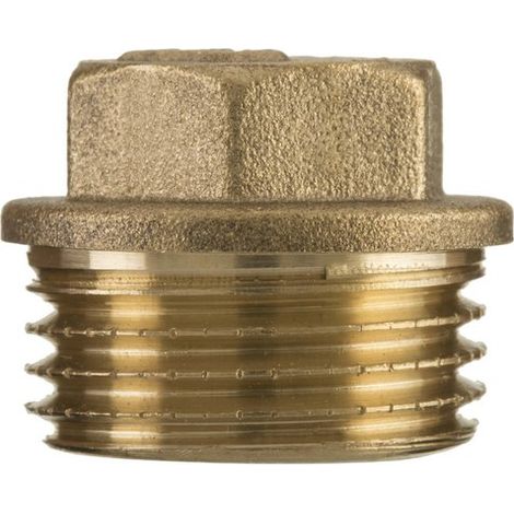 Tapón de latón con rosca exterior de 1" (1/2)