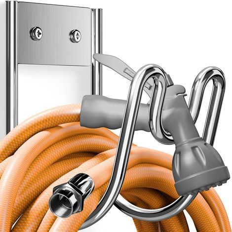Supporto per tubo da giardino in acciaio inossidabile 304 - Compatibile con tubi da giardino, prolunghe elettriche e aspirapolvere, 1 pezzo (1/5)