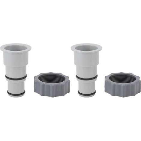 2 Adaptateurs Tuyau Remplacement Plastique – Pour Pompes Raccordement Fileté 1.5" vers 1.25" Piscine (1/5)