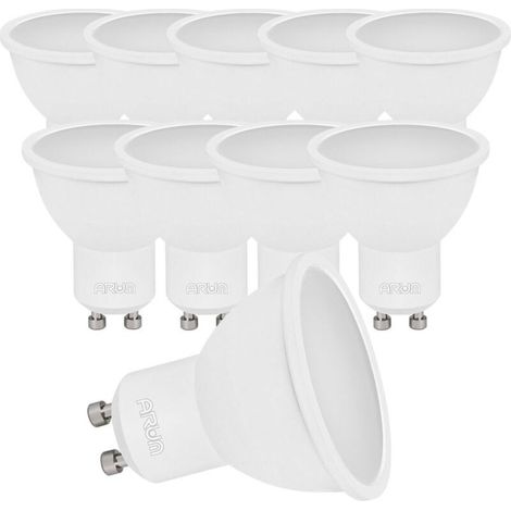 Lot de 10 ampoules LED GU10 3,5W eq 30W Température de Couleur: Blanc Chaud 3000K (1/4)