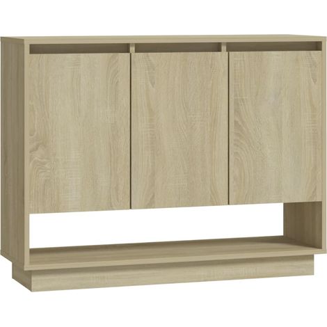 Aparador cómoda cómoda armario mueble organizador cocina salón salón Sonoma 97 x 31 x 75 cm madera contrachapada beige 020031741