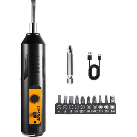 Set di cacciaviti elettrici di alta precisione, cacciavite multifunzione, ricarica USB, strumento di riparazione elettronica per telefoni cellulari, computer ed elettrodomestici. (1/5)