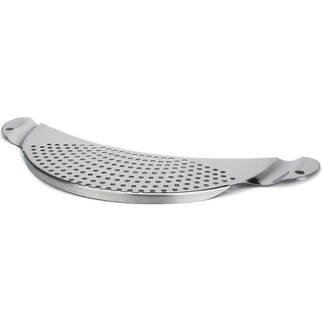 Passoire à pâtes Botao en acier inoxydable, demi-lune, universelle, pour filtrer l'eau et l'huile, ustensile de cuisine compatible lave-vaisselle (1 pièce, argentée) (1/5)
