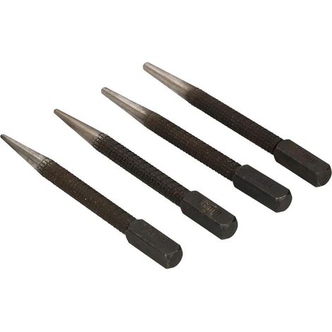 Lot de 4 fraises de 0,8 à 3,2 mm de diamètre 100 mm de pousse-clous pour enfoncer les clous (1/5)