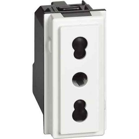 PRESA  BIVALENTE 'LIVING NOW' BTICINO 10/16A 250V 2P+T - Bianco
