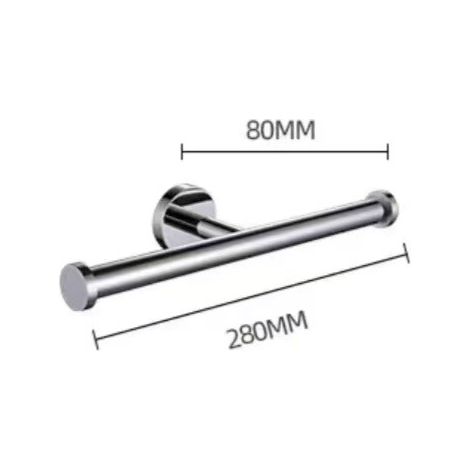 Double Porte Papier Toilette Chromé Support Rouleau Papier Hygiénique Fixation Murale Dérouleur Papier WC Argenté Moderne 2 en 1 en Acier Inoxydable pour Salle de Bain (1/5)