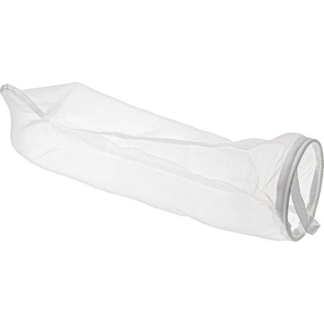 vhbw Universal Filter Sock for Aquariums, Pools, Skimmers - Filter Bag, Nylon, 18 x 81 cm, 100 micrometre, White