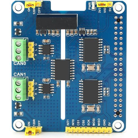 Circuit de protection embarqué isolé à double canal pour module CAN (ligne de bus) pour Raspberry Pi