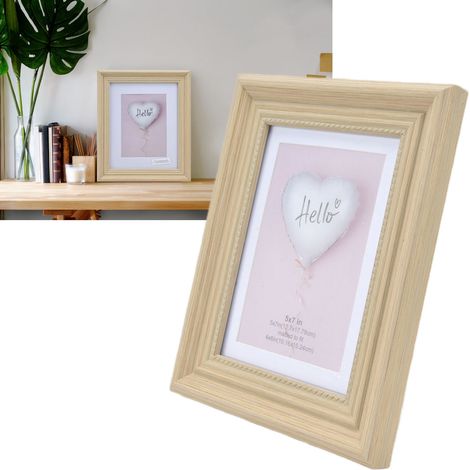 Cadre photo minimaliste moderne en bois encastré, cadre photo de table original. Nous sommes en contact avec le fournisseur concernant l'expédition et nous ajouterons du papier bulle. (1/5)