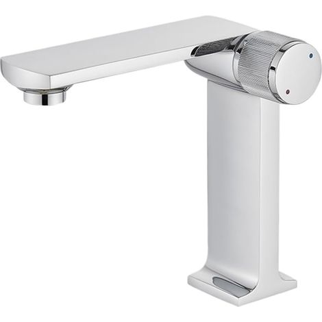 Robinet de salle de bains en laiton, robinet d'évier chaud et froid, robinet mitigeur, argent (1/5)