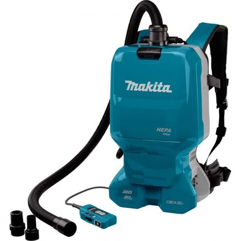 Makita – Aspirateur dorsal sans fil 36V – Moteur Brushless – Dépression 110 mbar – Idéal pour chantiers et espaces confinés (1/10)