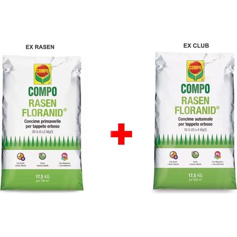 Compo floranid autunnale ex club + floranid primaverile tappeti erbosi kg. 17,5 rasen