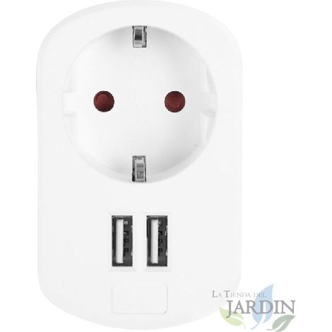 Stecker mit 2 USB-Anschlüssen Orbegozo.  Maximal unterstützte Leistung: 3680 W.