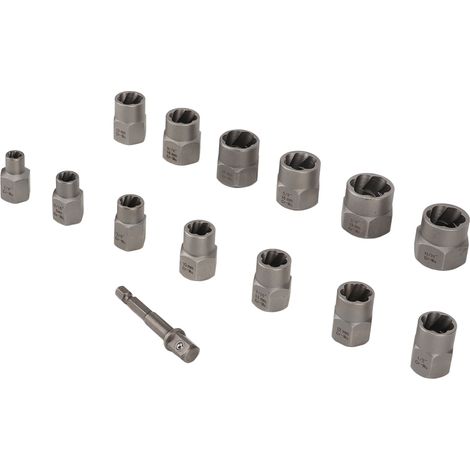 14-teiliges Mutternausdreher-Set aus gehärtetem Chrom-Molybdän-Stahl, 3/8 Zoll, für die Bauindustrie (1/5)