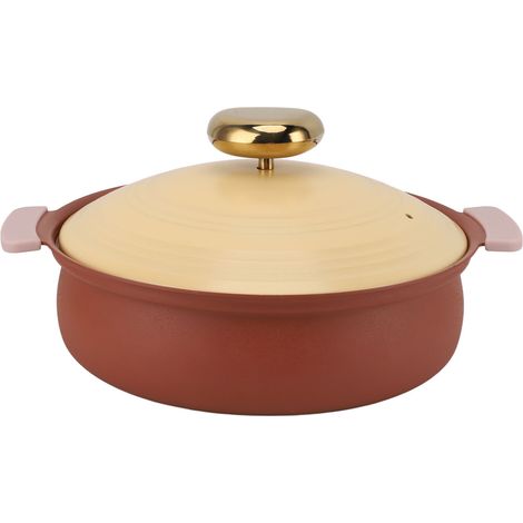 Marmite antiadhésive avec couvercle, casserole soupe mijotée, poêle à manche résistant à la chaleur, ustensile de cuisine super facile à nettoyer (1/5)