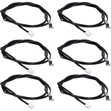 Lot de 10 sondes de température à thermistance NTC, cosses rondes, connecteur à sertir à froid, 1 mètre, 15 kΩ, B3950 (1/5)