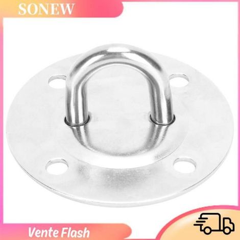 Kit de suspension de balançoire en acier inoxydable, plaque de au plafond haute résistance avec 4 vis pour hamac de yoga, (1/4)