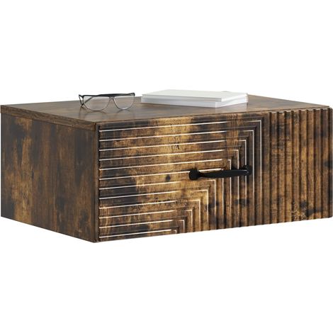 Maison Exclusive - Mobiletto da notte a muro Rovere Fumo 49 x 34,5 x 20 cm