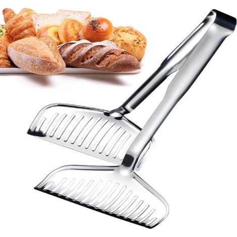 Küchenzange aus Edelstahl – Kochzange, Grillzange – Kochen und Grillen – Rutschfester Griff – 30 cm – Silberfarben (1/5)