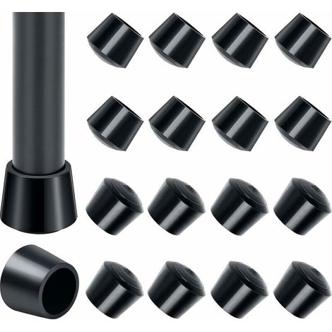 Set mit 16 Stuhlgleitern aus Gummi (25 mm) – Bodenschutz – Geräuschdämpfung – Für den Innen- und Außenbereich geeignet – 16 Stück (1/5)