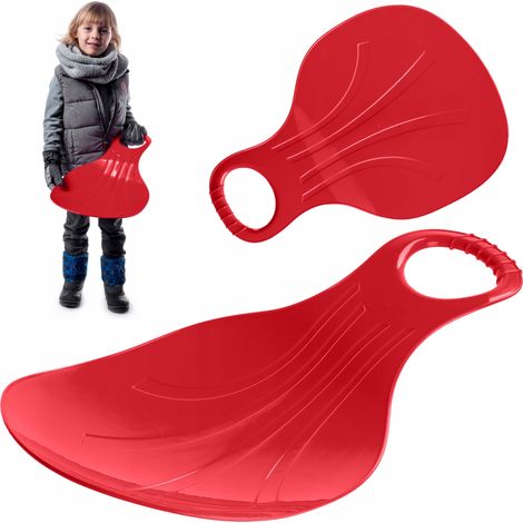 KADAX Poporutscher 50x36x8cm Schneeteller Schneerutscher Rot