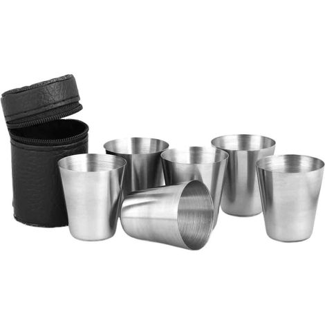 Verre A Dose - Acier Inoxydable 30 Ml - Pour Whisky Liqueur Degustation - 60 Pièces (1/5)
