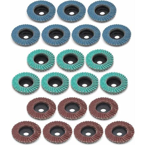 Discos de lijado, 21 unidades, 50 mm, profesionales, de láminas, grano 80 (1/5)