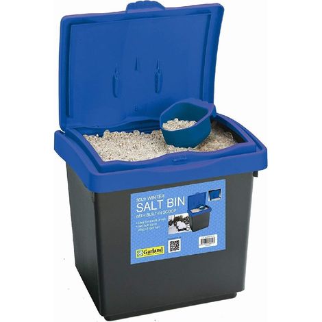 Garland Garden Winter Salt Bin Blue Lid for Storage - 30 Litres