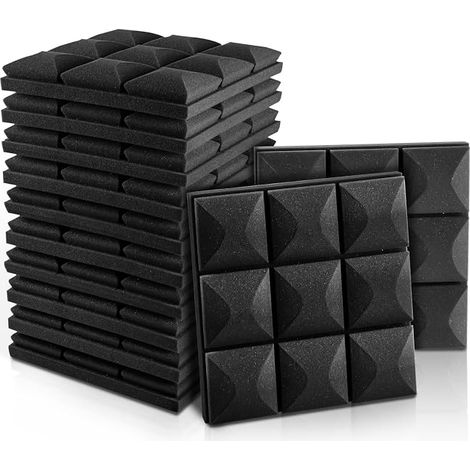 Acoustic Foam 12 Pack, 5 x 30 x 30 cm, Acoustic Panel, Acoustic Treatment Used in Home and Office (1/4)