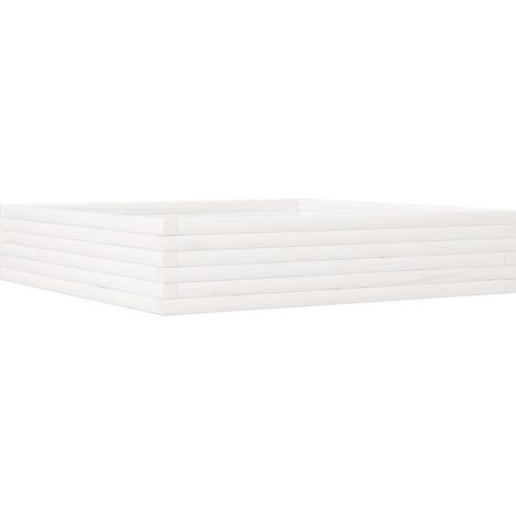 Maison Exclusive - Pflanzkübel Weiß 110x110x23 cm Massivholz Kief