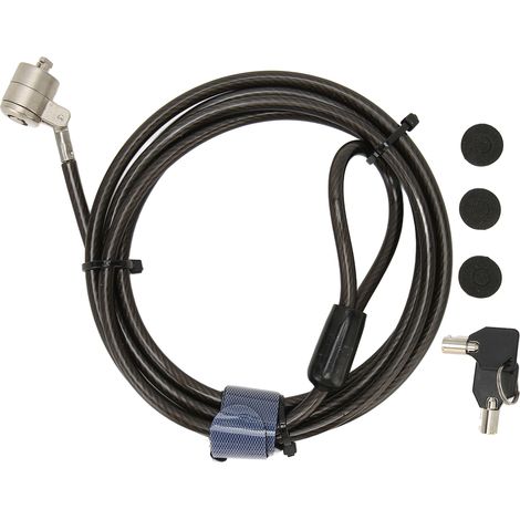 Câble de sécurité pour ordinateur portable, longueur ajustable avec 2 clés - Prévention vol pour cadenas nano 6x2.5mm (1/5)