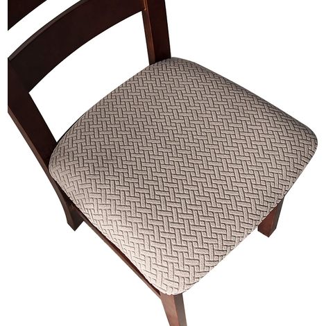 Set mit 6 Stuhlhussen für Esszimmerstühle und Küchenstühle (Taupe) (1/5)
