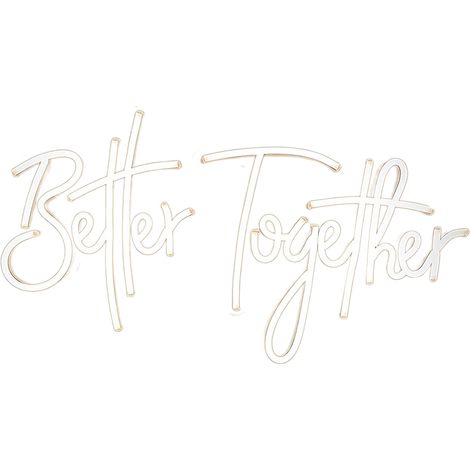Panneau Lumineux Neon - Better Together - 42 x 31 cm - 5 W - Décoration Murale Intérieure - USB Alimenté - 1 Pièce (1/5)