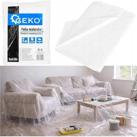 Film de protección pintura geko standardowa-extra 4 m x 5 m resistente químico (1/3)
