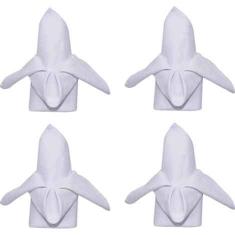 Lot De 4 Serviettes De Table en Coton Blanc 13.78 X 13.78 Pouces Tissu Épais Lavable pour Hôtel Restaurant Cuisine Salle À Manger Réceptions Intérieur Et Extérieur (1/5)