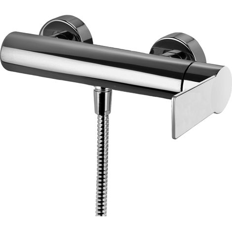 Miscelatore esterno per doccia con attacco inferiore 1/2”G, Nero Opaco Paffoni serie Tango TA168NO  Ottone - Nero opaco