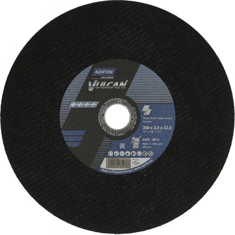 Norton-Schutzschild Vulcan 300 x 3,0 x 32 mm A30S für Metall / 10 Stück + 1 gratis