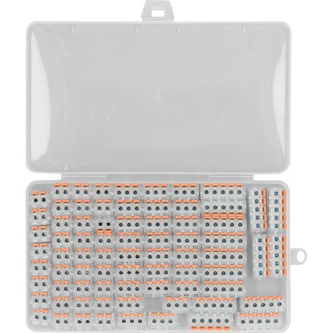 Lot de 75 connecteurs rapides à levier, kit de câbles à enfichage, bloc terminal conducteur rouge pour assemblage électrique (1/5)