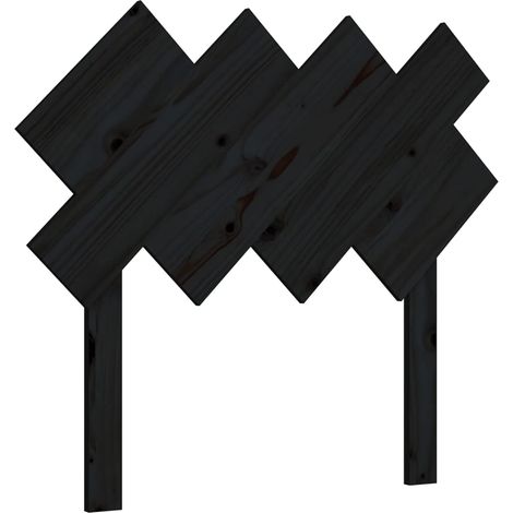Maison Exclusive - Kopfteil Schwarz 92x3x81 cm Massivholz Kiefer