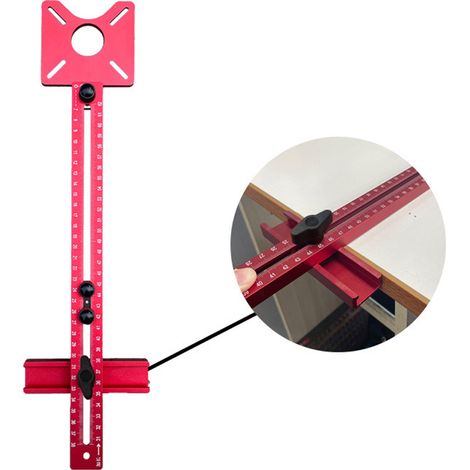 Guide de Fraisage/Rail de Guidage 400mm en Aluminium avec Base - pour Défonceuse et Menuiserie (1/5)
