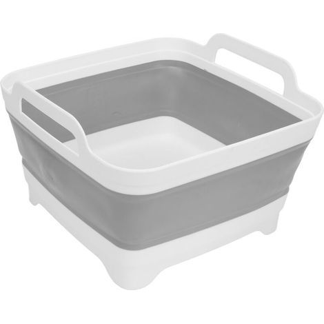 Évier Pliable Pour Camping-car, Bassin à Vaisselle Pliable, Cuvette D'évier, Plateau De Rangement De Cuisine Avec Bouchon De Vidange, Poignée Latérale (1/4)