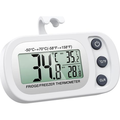 Thermomètre à Réfrigérateur, Thermomètre à Congélateur Numérique avec Crochet, Écran LCD Facile à Lire (1/5)