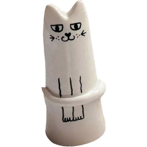 Mini vase à fleurs, statuette de chat, vase en résine pour entrée, bureau ou table basse.