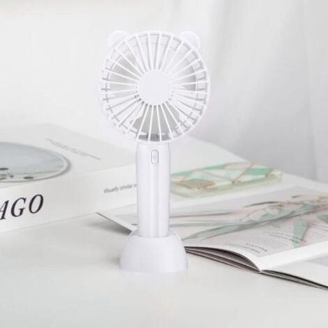 Mini ventilateur de bureau portable USB, 3 vitesses de ventilation réglables, mini ventilateur personnel USB, alimenté par batterie. (1/3)