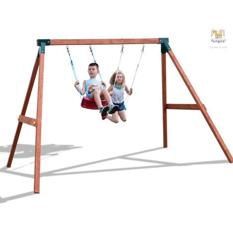 Fungoo Doppelschaukel "Swing Fly 2.0", teak