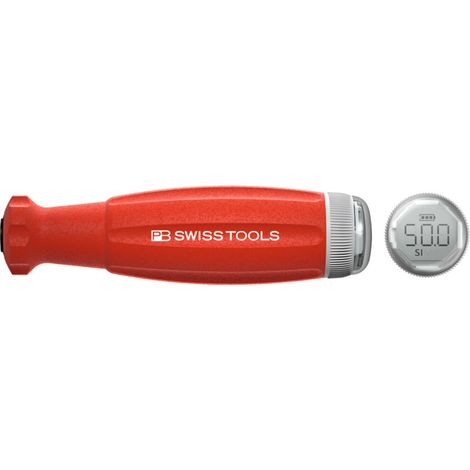 PB Swiss Tools Drehmoment-Schraubendreher mit Digitalanzeige, Wechselklingenaufnahme 50 cN·m