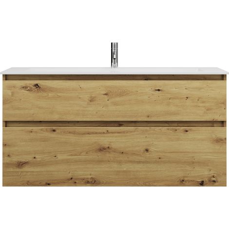 burgbad Lin20 Lavabo bajo para lavabo blanco brillante con mueble